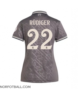 Billige Fotballdrakt Real Madrid Antonio Rudiger #22 Replika Tredjedrakt Dame 2024-25 Kortermet